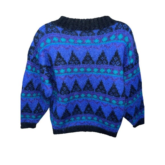 Vintage Christopher & Banks Mohair Wool Blend Geometric Pattern Sweater - Picture 4 of 5